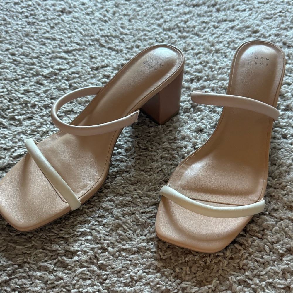 Women’s Strappy Nude Heels - A New Day